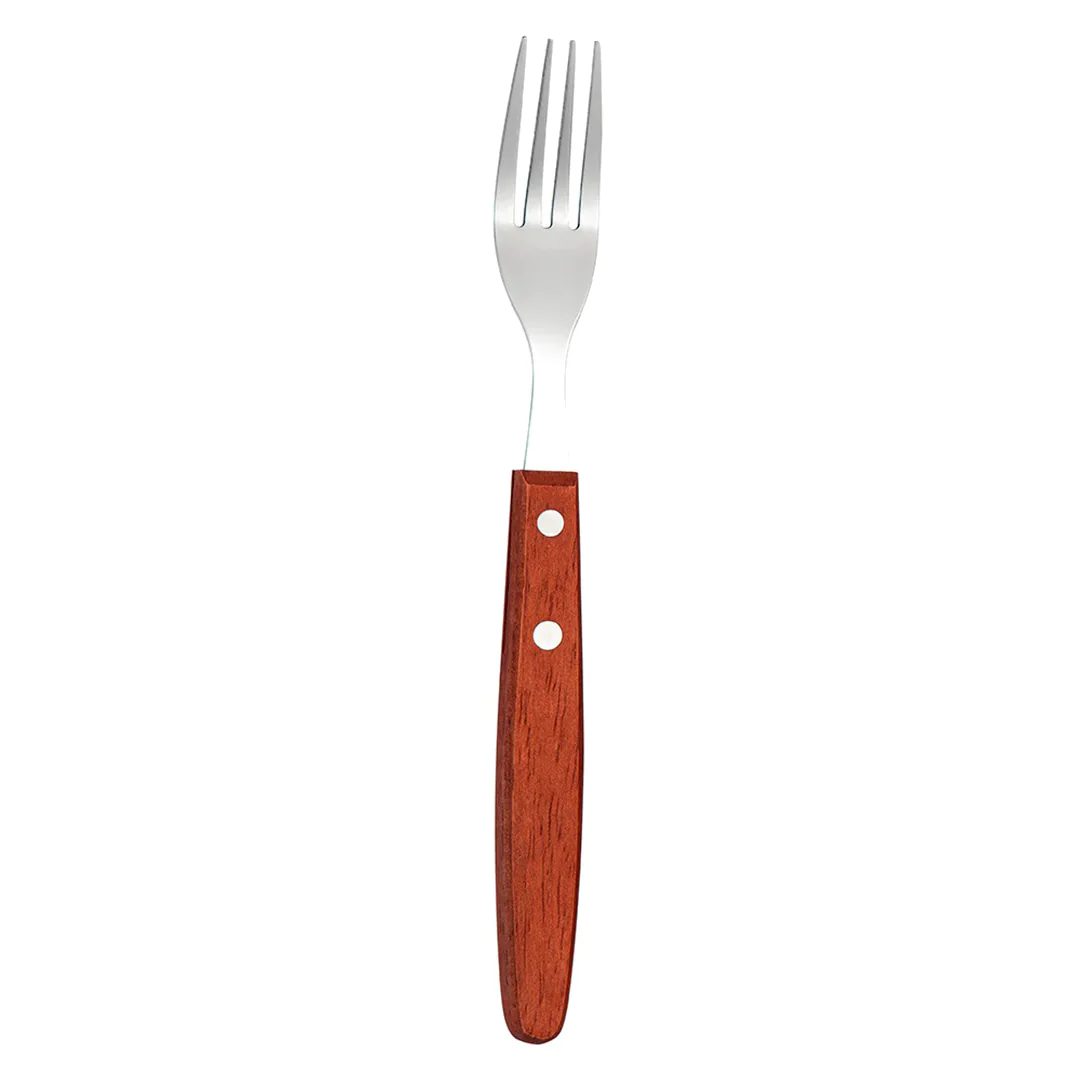 Full-Fit - Garfo para churrasco em aço inox 1,5mm com cabo de madeira  A20,5cm