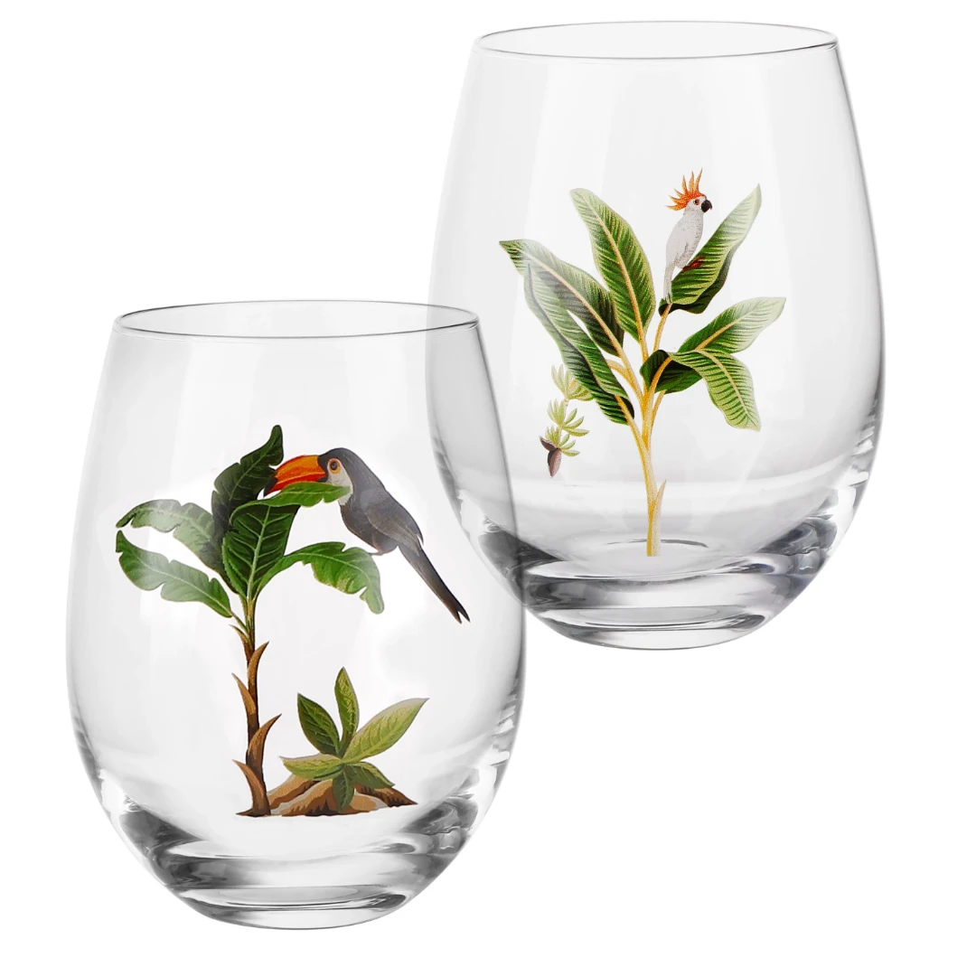 Full Fit - Jogo de 2 copos em vidro 550ml A12cm sortido