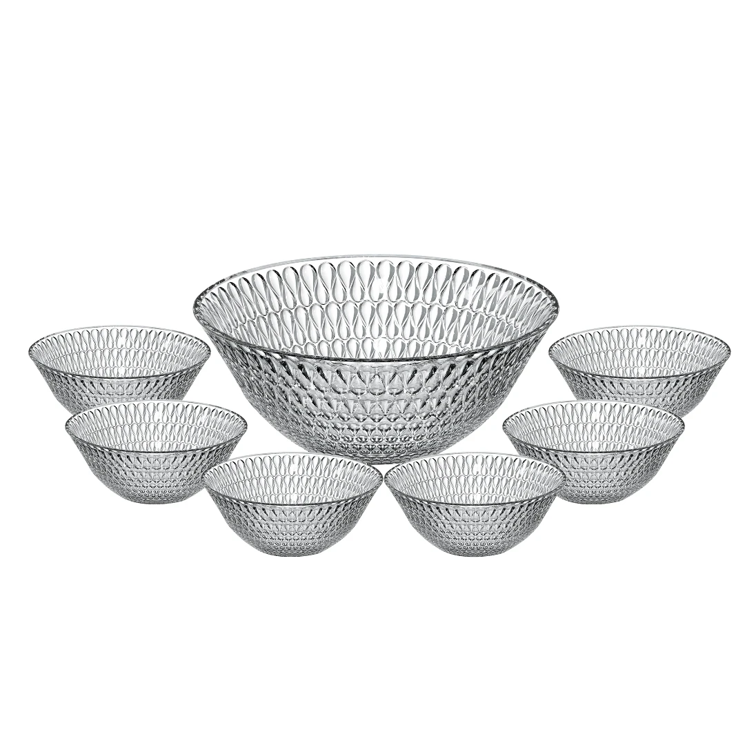Full Fit - Jogo de 7 bowls em cristal (1xD22,5xA8,8cm/6xD12,7xA5,5cm)