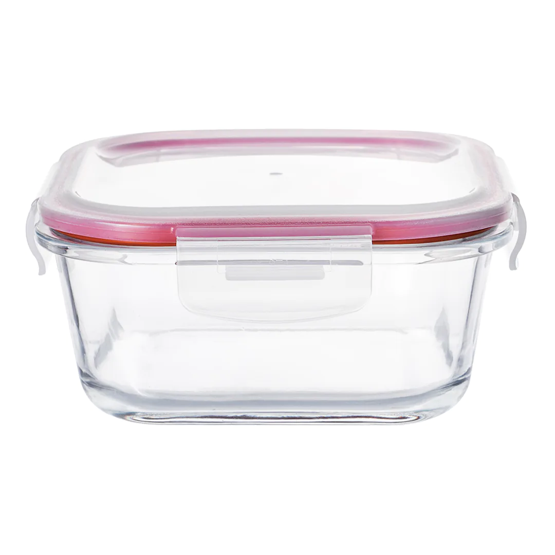 pote Full Fit - Pote hermético quadrado em vidro borossilicato com