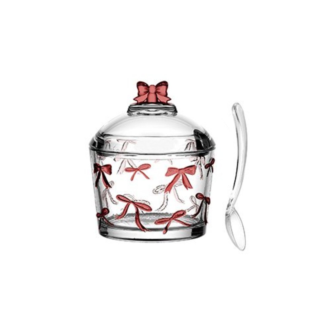 Imagem ilustrativa para Açucareiro em cristal 230ml D8,7xA18,6cm rosa