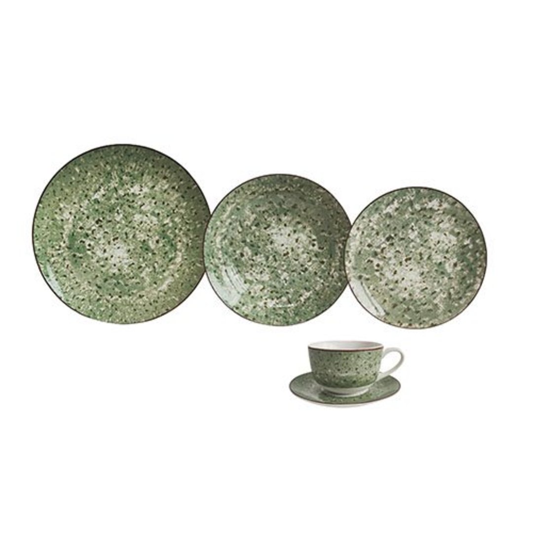 Imagem ilustrativa para Aparelho de jantar em porcelana 20 peças verde