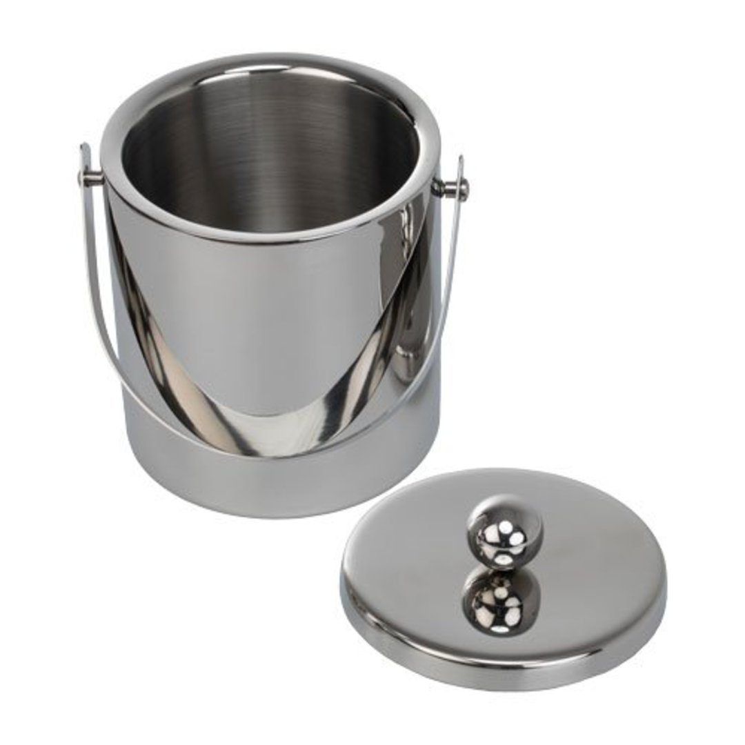Imagem ilustrativa para Balde de gelo em aço inox com parede dupla 1,5L D15xA17cm