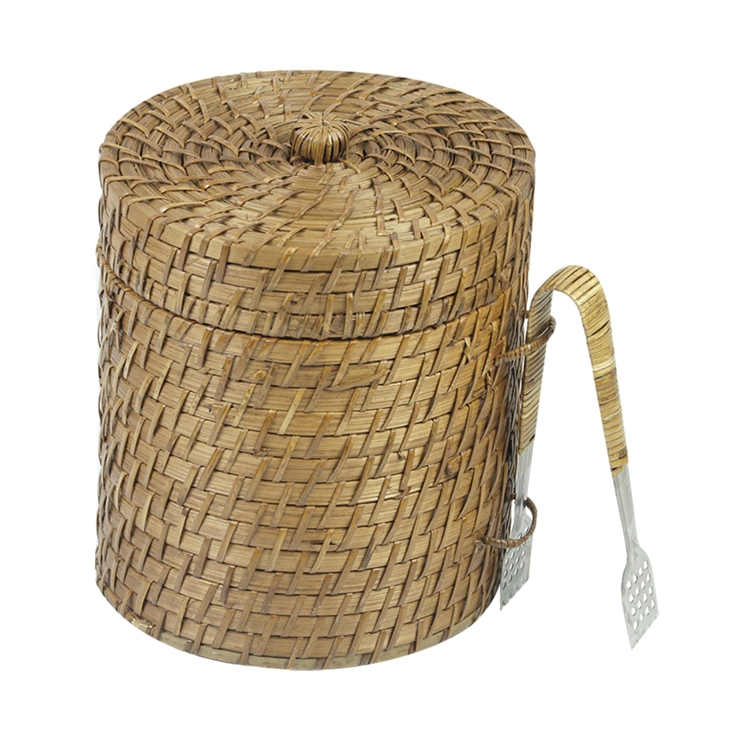 Fotografia para o produto Balde para gelo com alça em bambu e rattan 019,5xA18cm