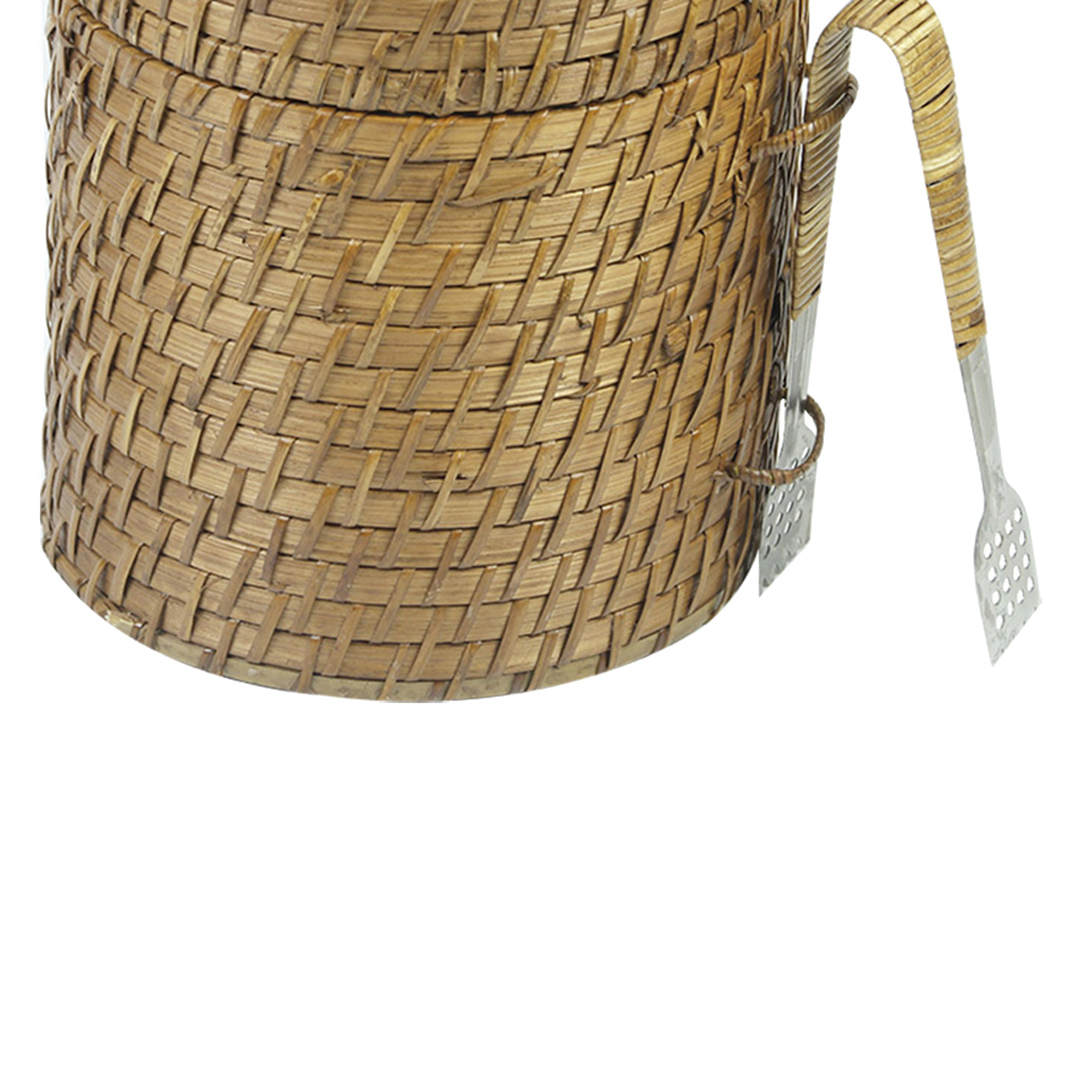 Fotografia para o produto Balde para gelo com alça em bambu e rattan 019,5xA18cm