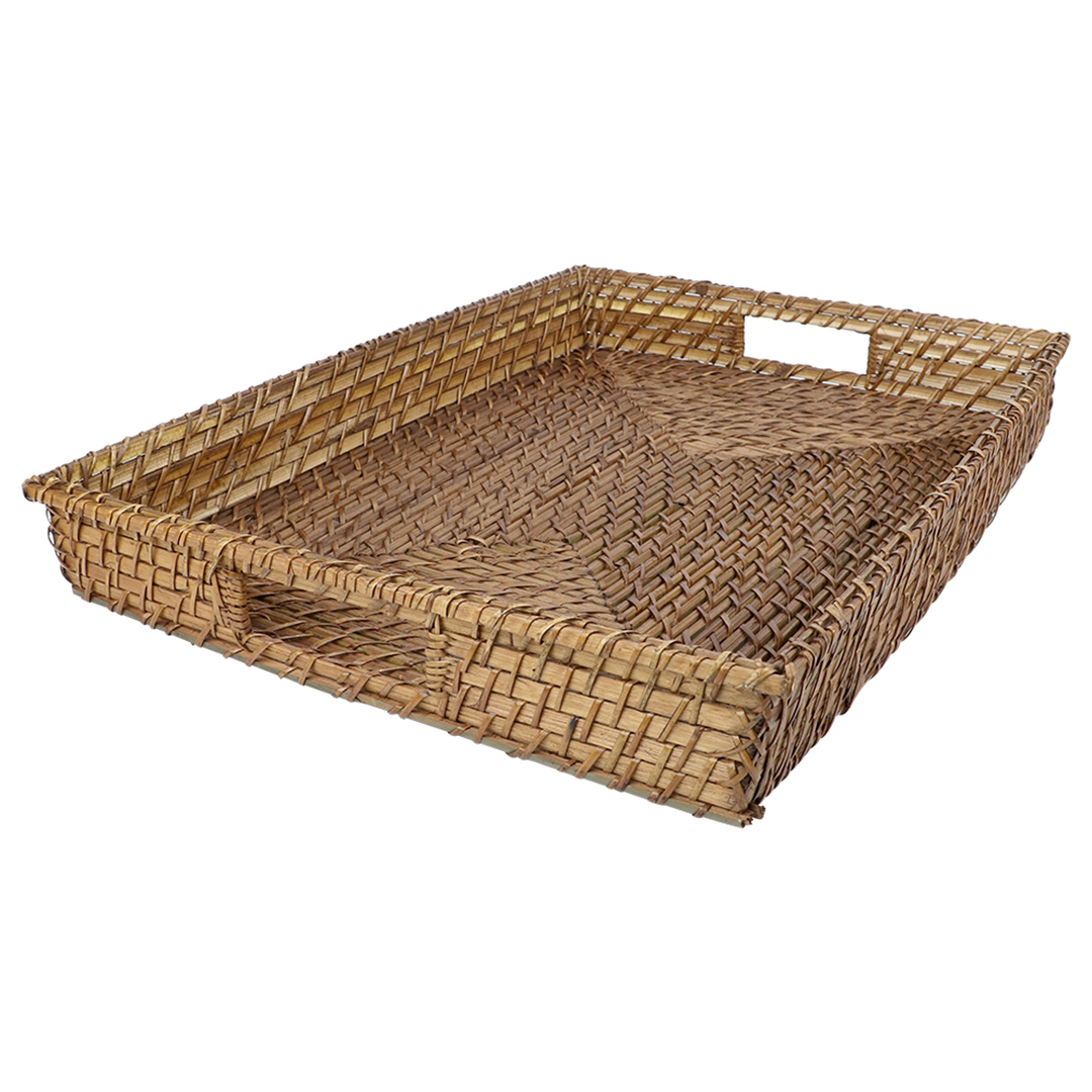 Fotografia para o produto Bandeja em bambu e rattan L56xP40xA7cm