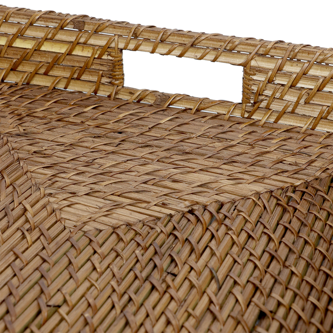 Fotografia para o produto Bandeja em bambu e rattan L56xP40xA7cm