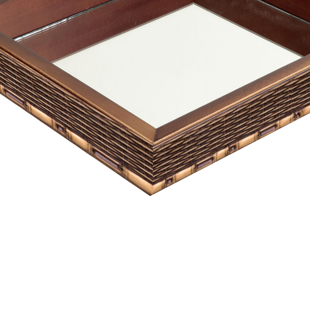 Fotografia para o produto Bandeja quadrada de madeira com espelho L27xP27xA5cm