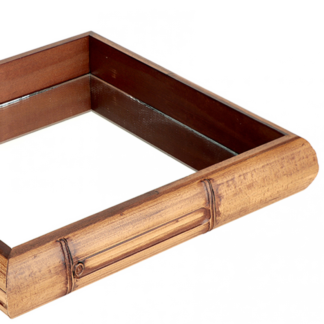 Fotografia para o produto Bandeja quadrada de madeira L27xP27xA5cm