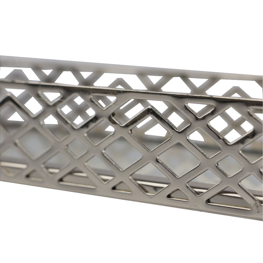 Fotografia para o produto Bandeja retangular Art Deco em ferro com espelho L26xP12xA6cm cor prata