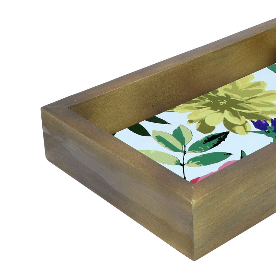 Fotografia para o produto Bandeja retangular de madeira L29xP15xA5cm colorido