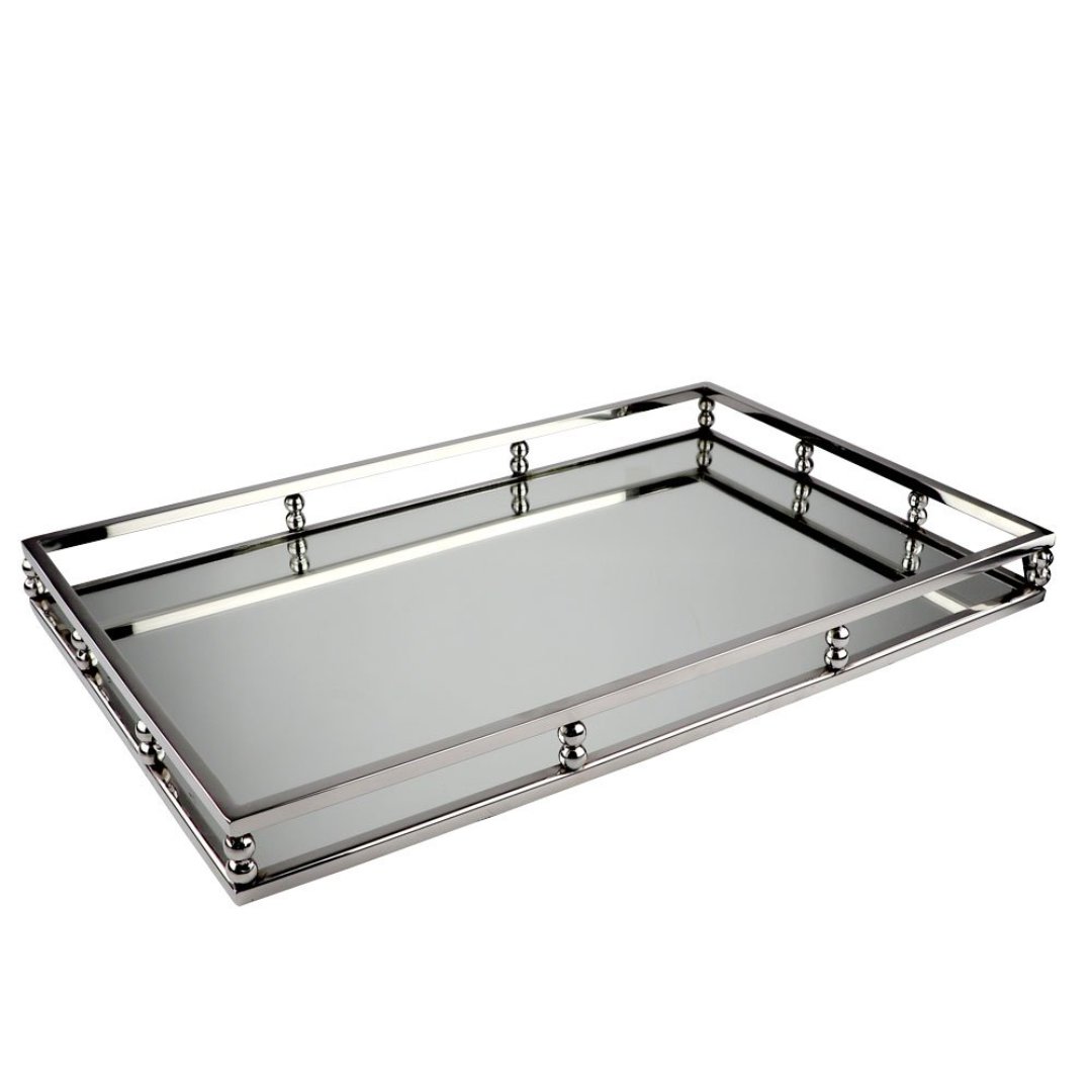 Fotografia para o produto Bandeja retangular em aco inox espelhada L56xP36xA5cm