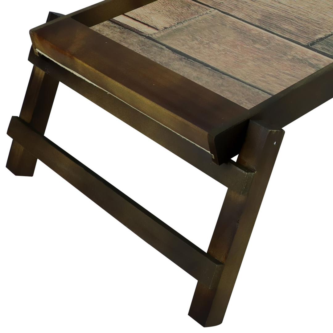 Fotografia para o produto Bandeja retangular em madeira com pé L44xP35xA22cm