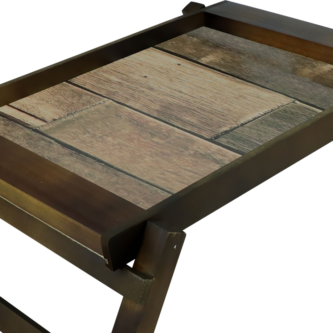 Fotografia para o produto Bandeja retangular em madeira com pé L44xP35xA22cm