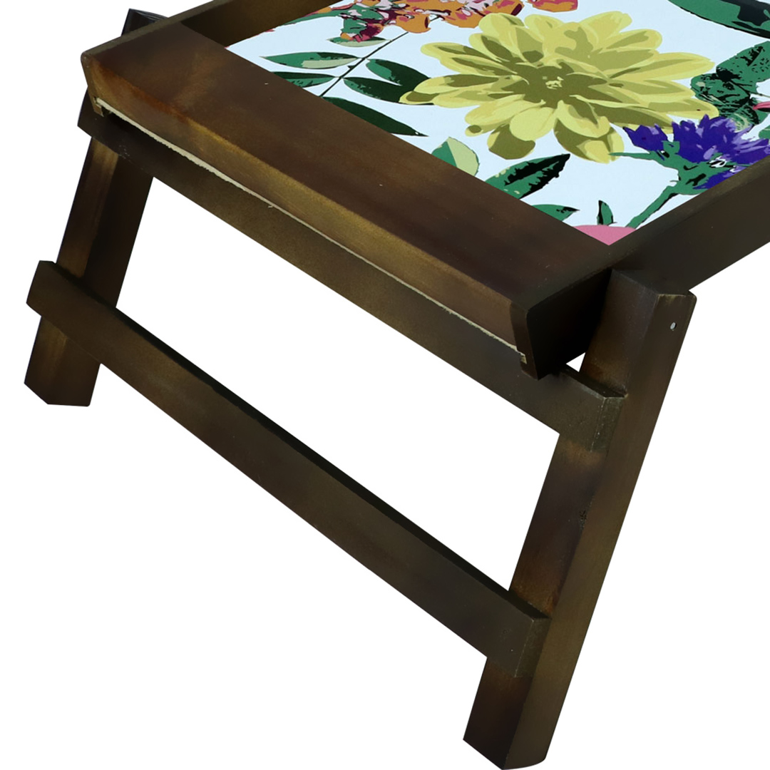 Fotografia para o produto Bandeja retangular em madeira com pé L44xP35xA22cm colorido