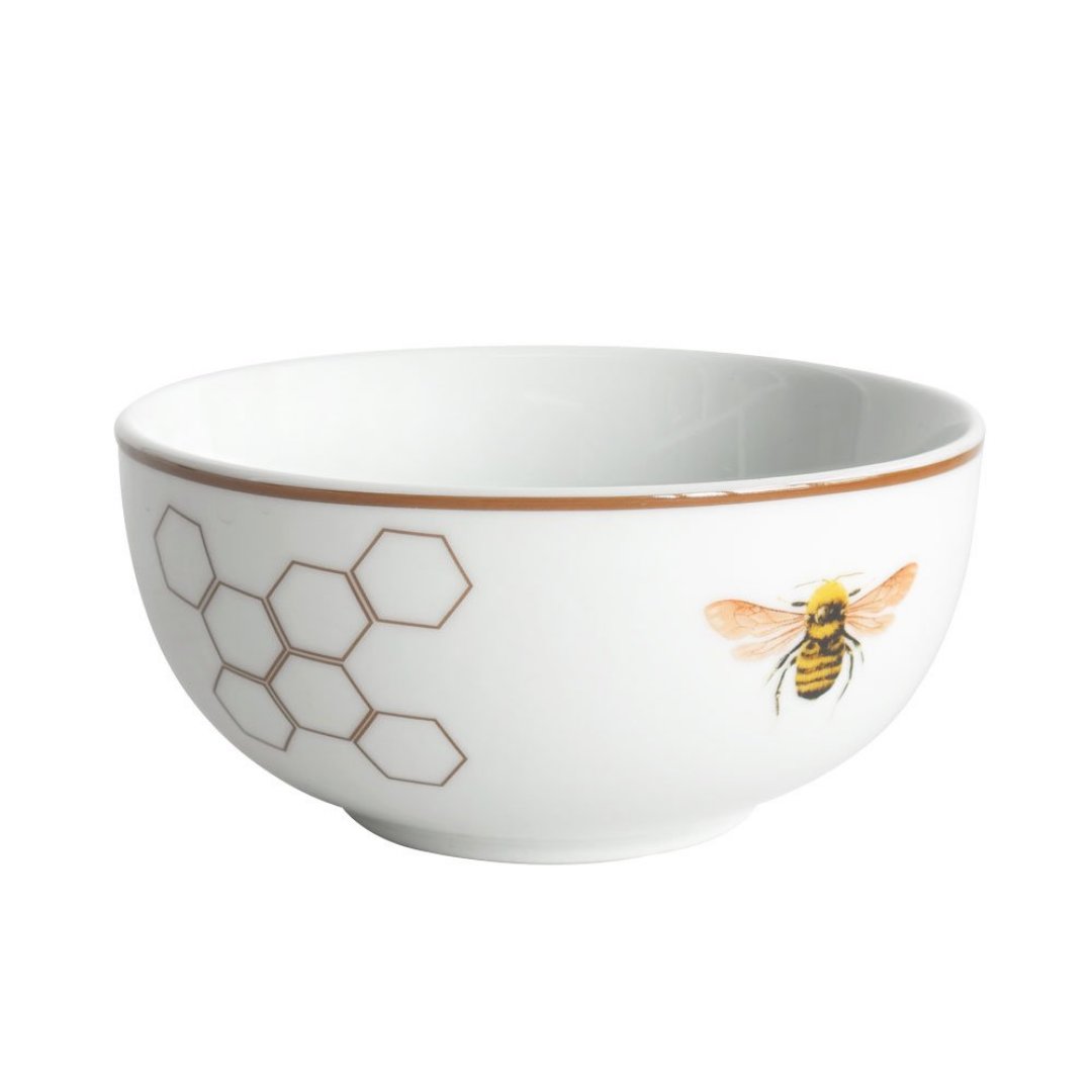 Imagem ilustrativa para Bowl Abelha em porcelana brown rim 250ml D13xA6,2cm