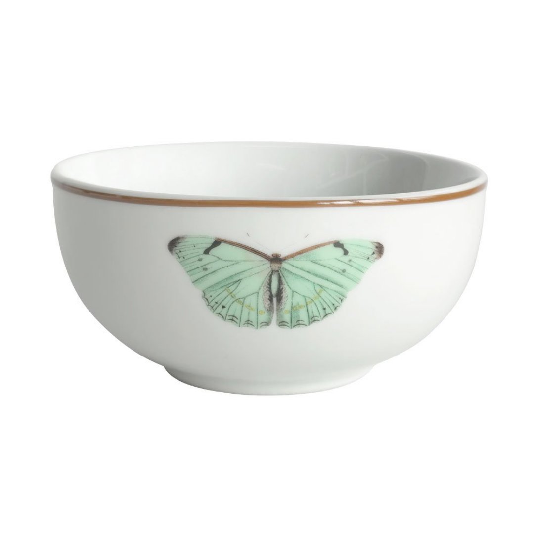 Imagem ilustrativa para Bowl Borboleta em porcelana brown rim 250ml D13xA6,2cm