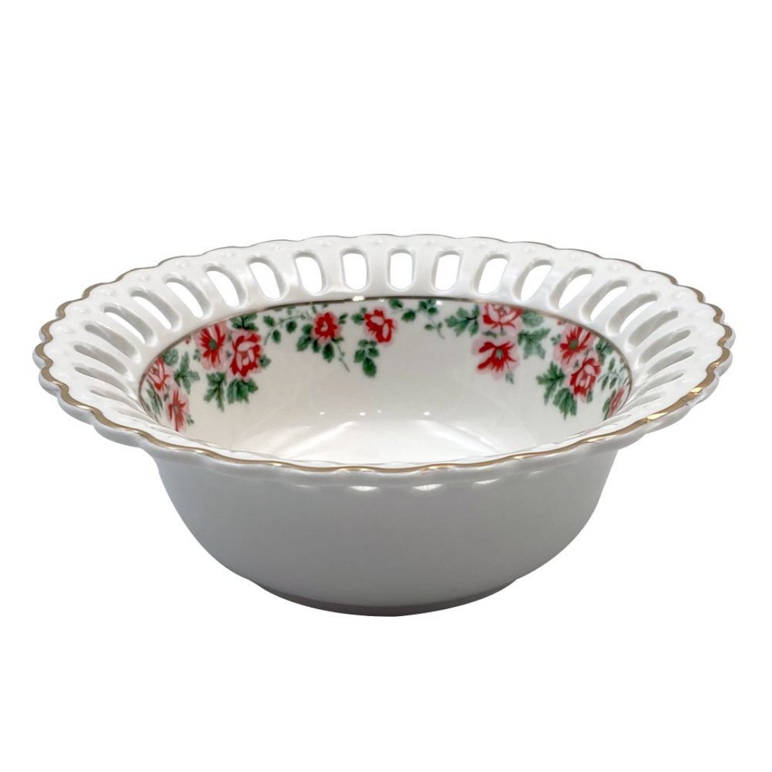 Fotografia para o produto Bowl em new bone china 130ml D12,4xA4,4cm cor branca com borda dourada