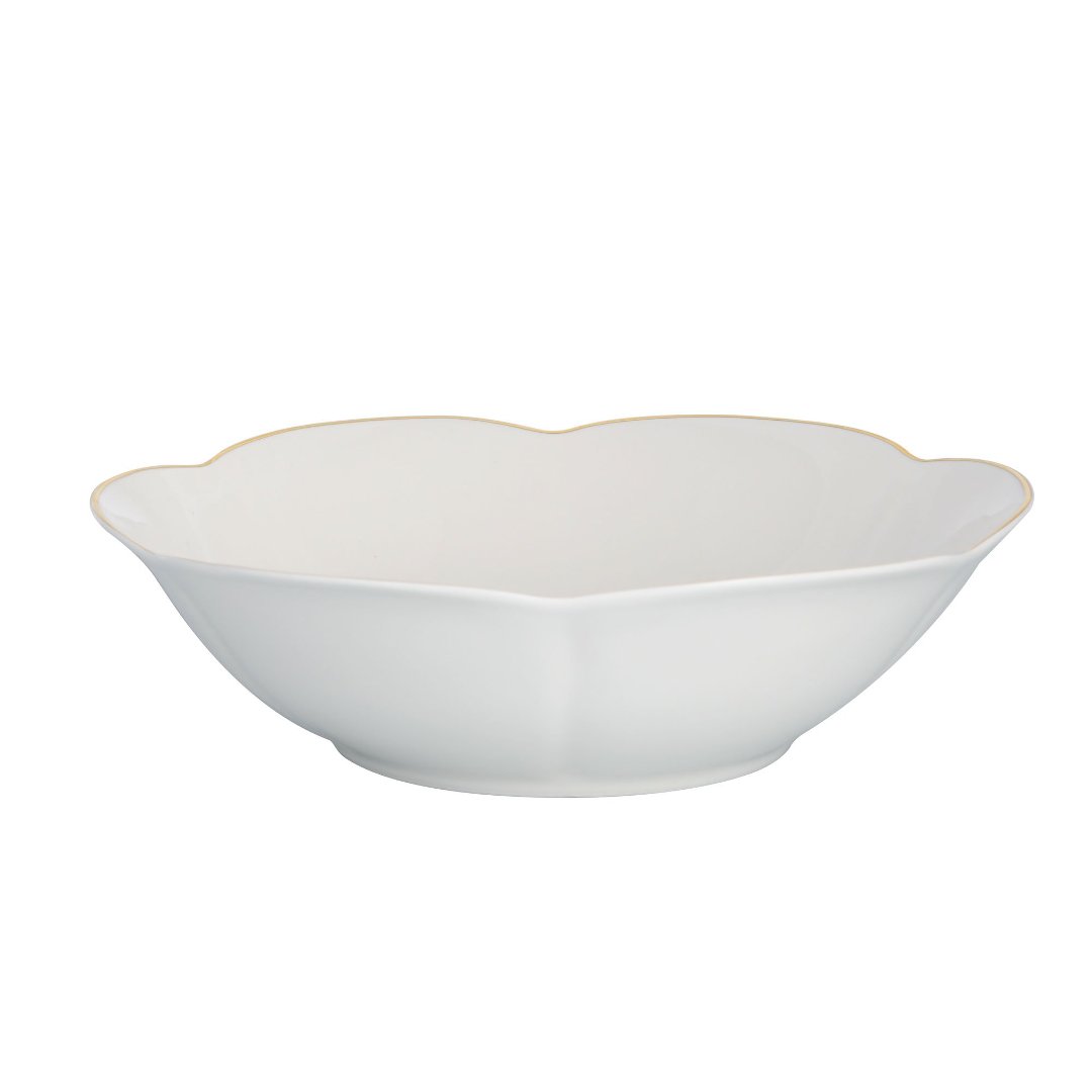 Imagem ilustrativa para Bowl em new bone china branco com filado dourado D23xA6cm