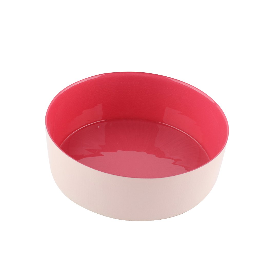 Imagem ilustrativa para Bowl em vidro 300ml D12xA4,5cm rosa e creme
