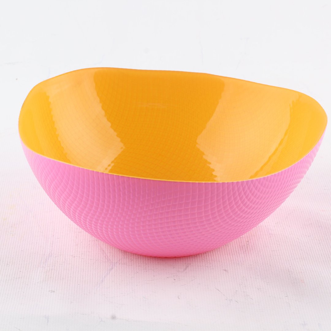 Imagem ilustrativa para Bowl em vidro 530ml D16xA6cm amarelo e rosa