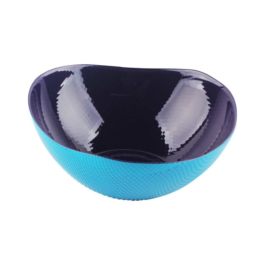 Fotografia para o produto Bowl em vidro 530ml L16xP16xA6cm cor roxa e azul