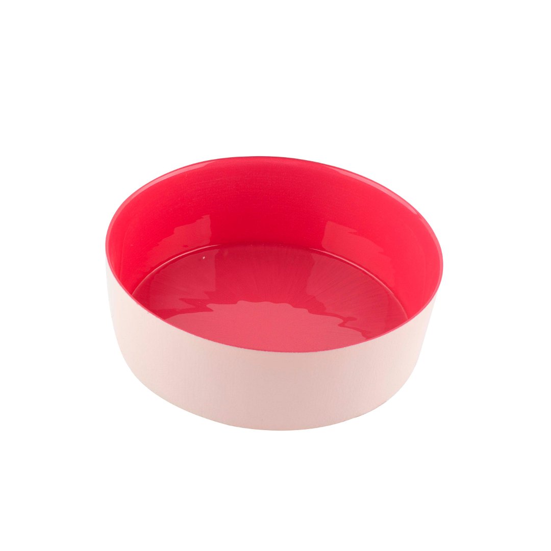 Imagem ilustrativa para Bowl em vidro 645ml D16xA4,5cm rosa e creme