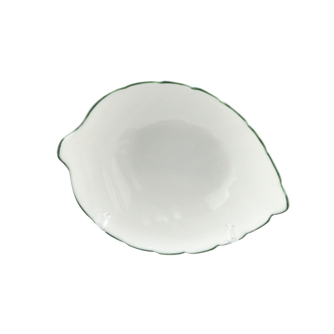 Imagem ilustrativa para Bowl em vidro opalino com filado verde 200ml D14xA5cm