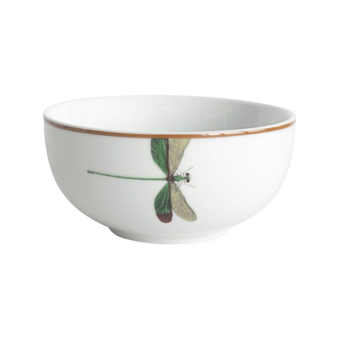 Imagem ilustrativa para Bowl Libélula em porcelana brown rim 250ml D13xA6,2cm