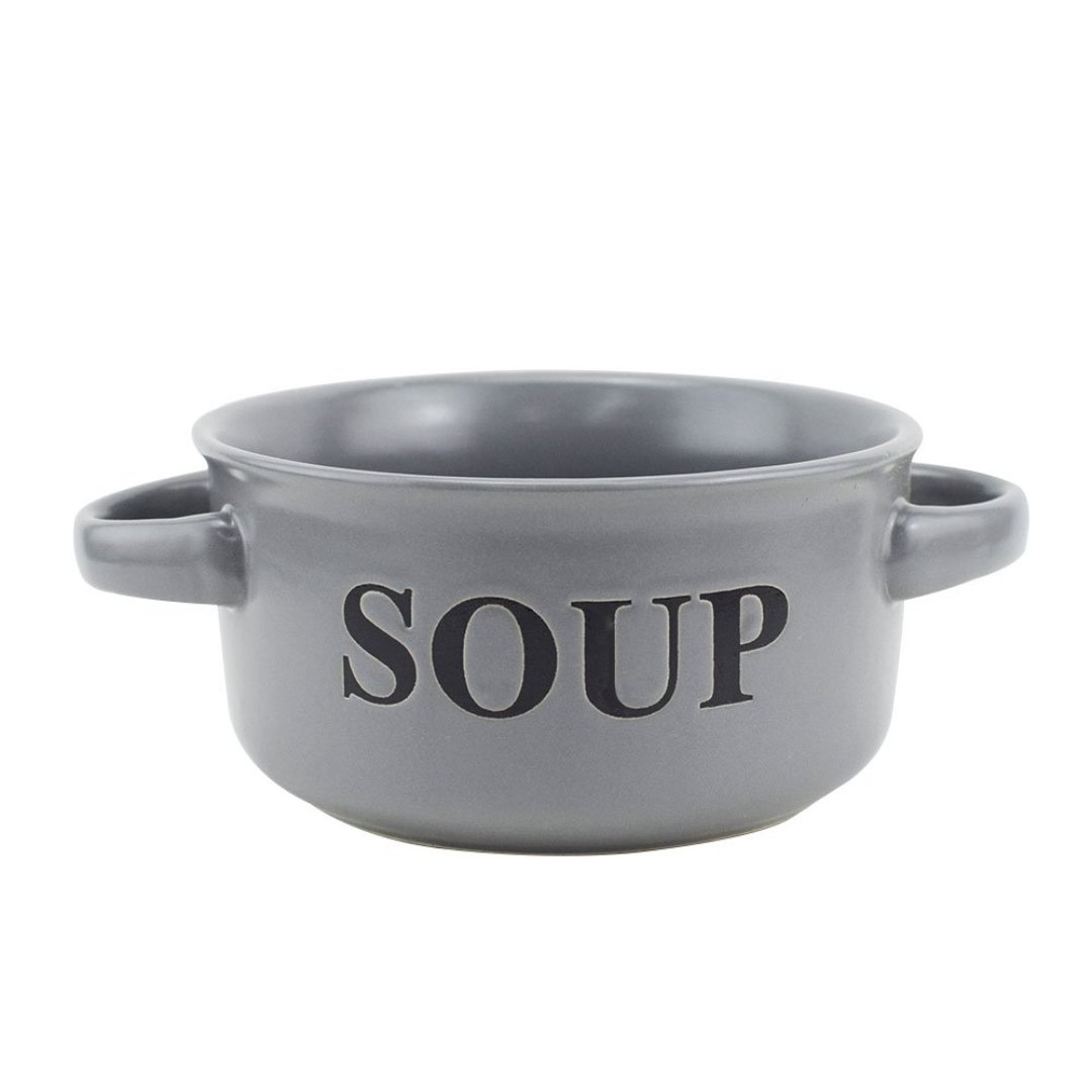 Imagem ilustrativa para Bowl em porcelana com alça 560ml 13xA7cm cor cinza claro