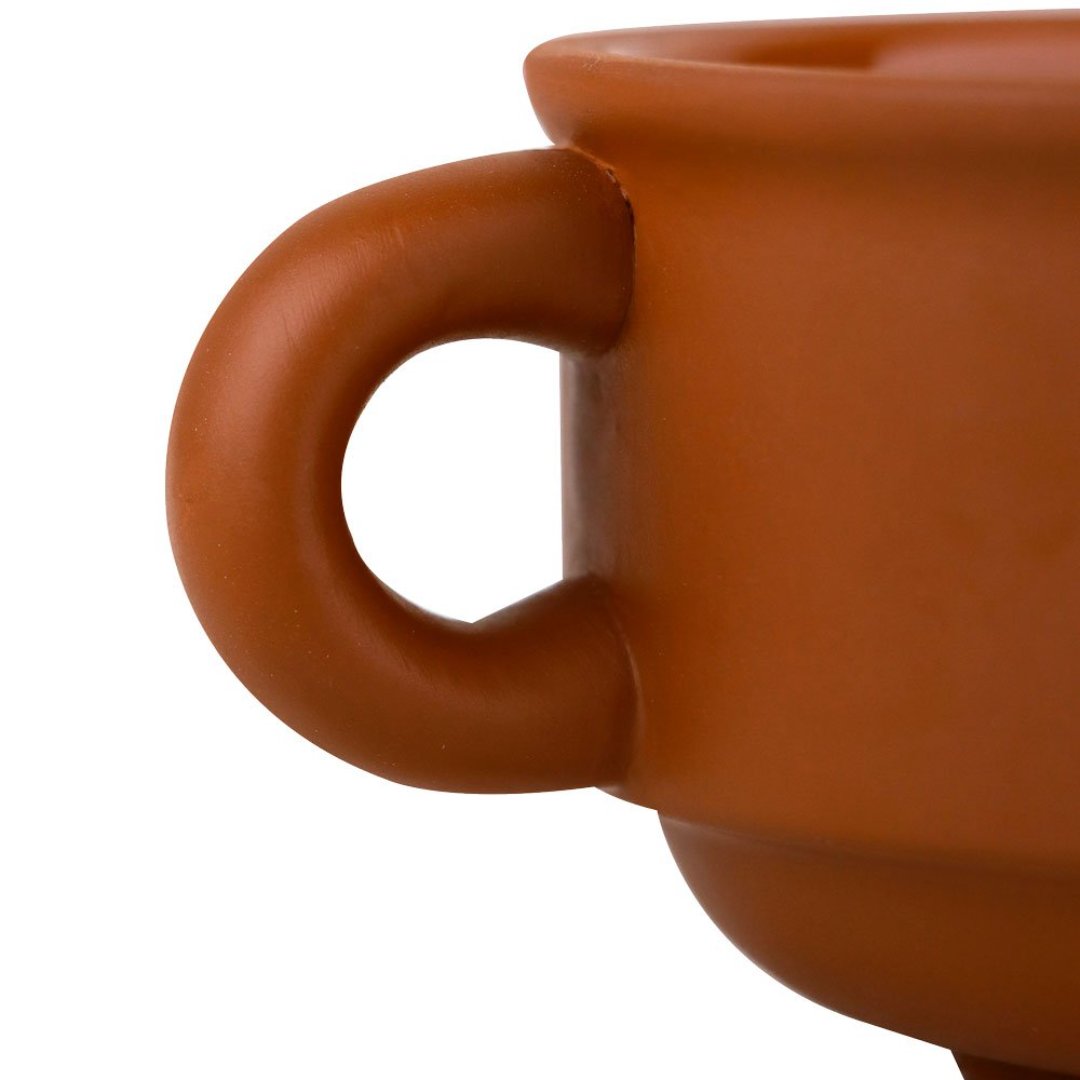 Fotografia para o produto Bowl Taverna em ceramica com alca L16xP11xA6cm cor marrom