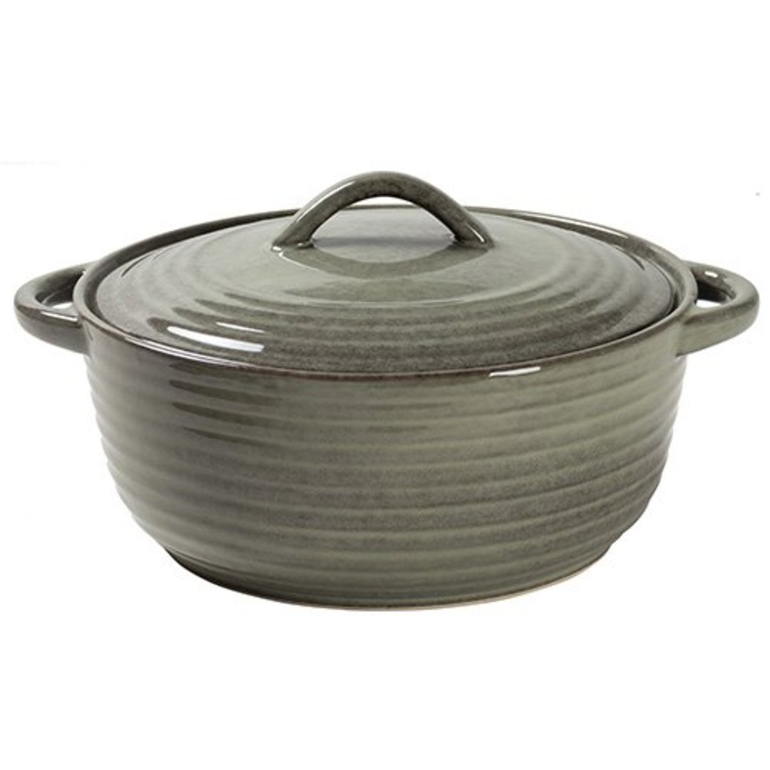 Imagem ilustrativa para Caçarola grande em cerâmica 2,15L D27,5xA13,5cm verde escuro