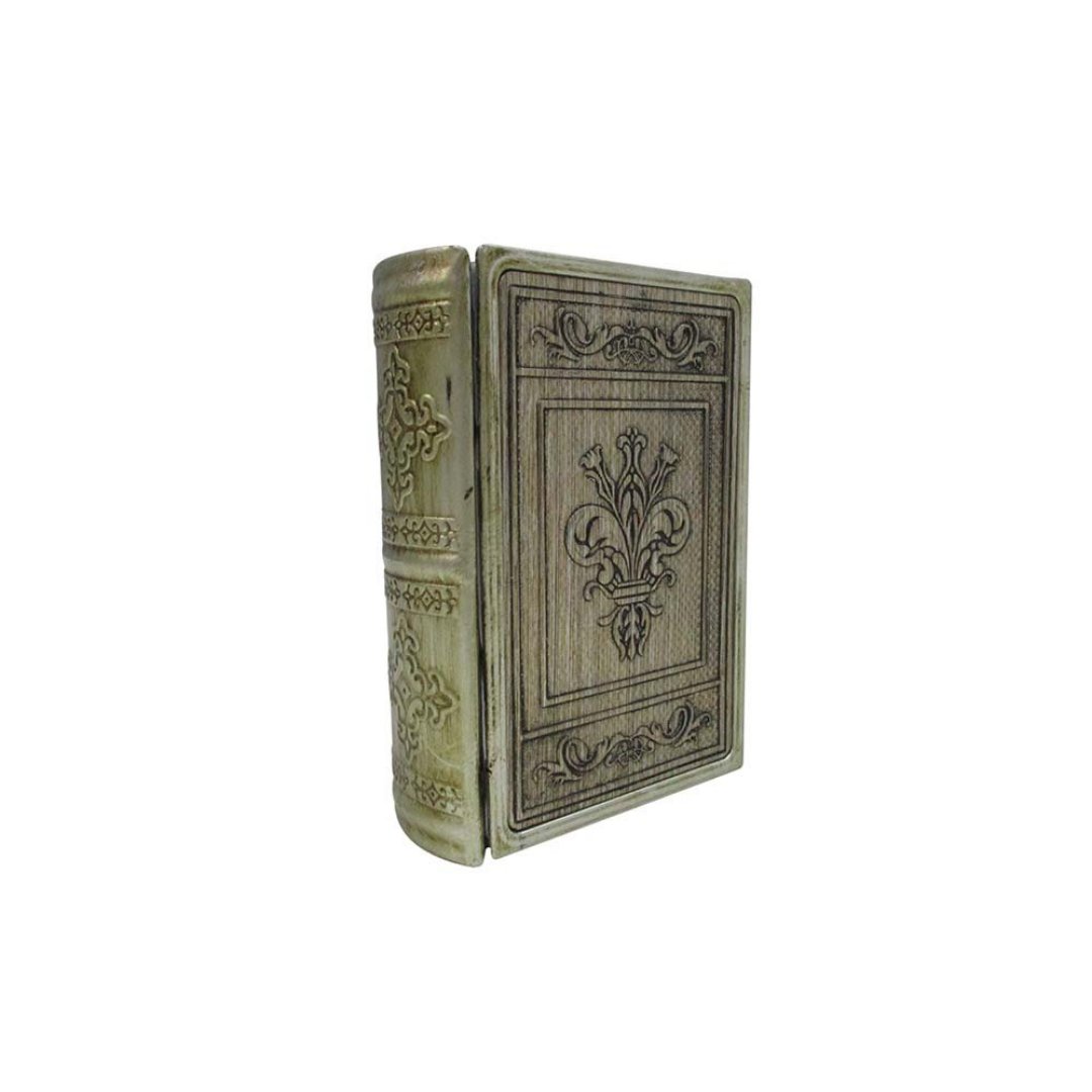 Imagem ilustrativa para Caixa livro com espelho em mdf e vidro P17xL12xA5cm preto