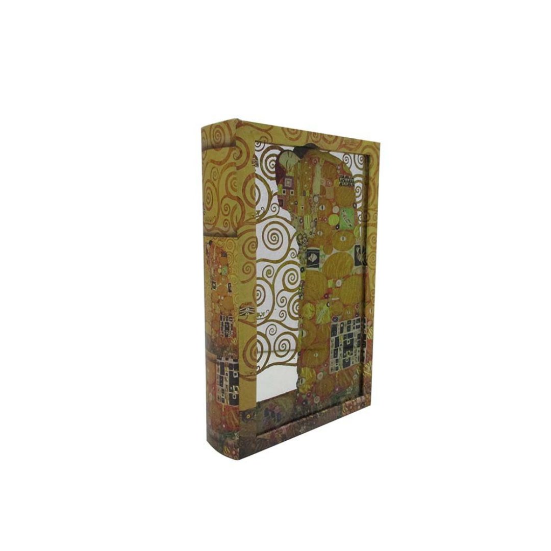 Imagem ilustrativa para Caixa livro com espelho em mdf e vidro P26xL17xA5cm marrom