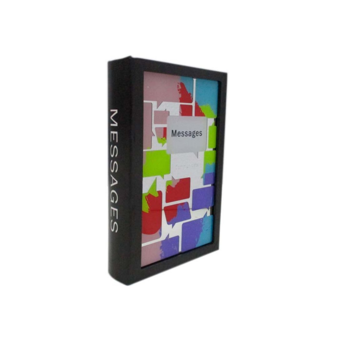 Imagem ilustrativa para Caixa livro com espelho em mdf e vidro P26xL17xA5cm preto