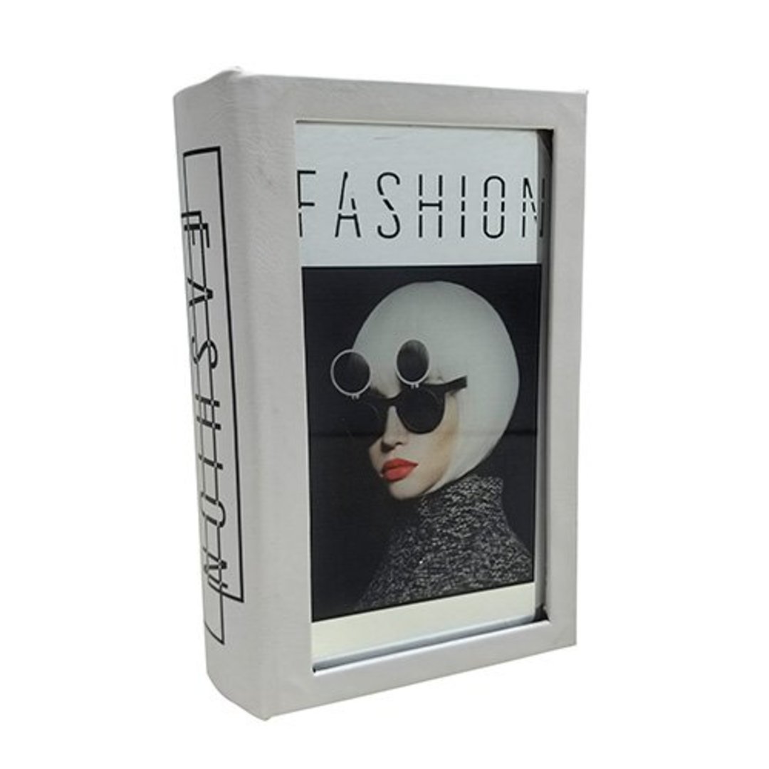 Imagem ilustrativa para Caixa livro em MDF e vidro P21xL13xA5cm