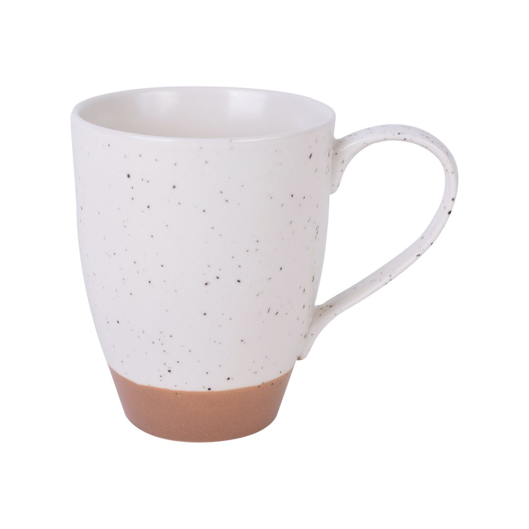 Imagem ilustrativa para Caneca em faiança 300ml A10,5cm cor branca e bege