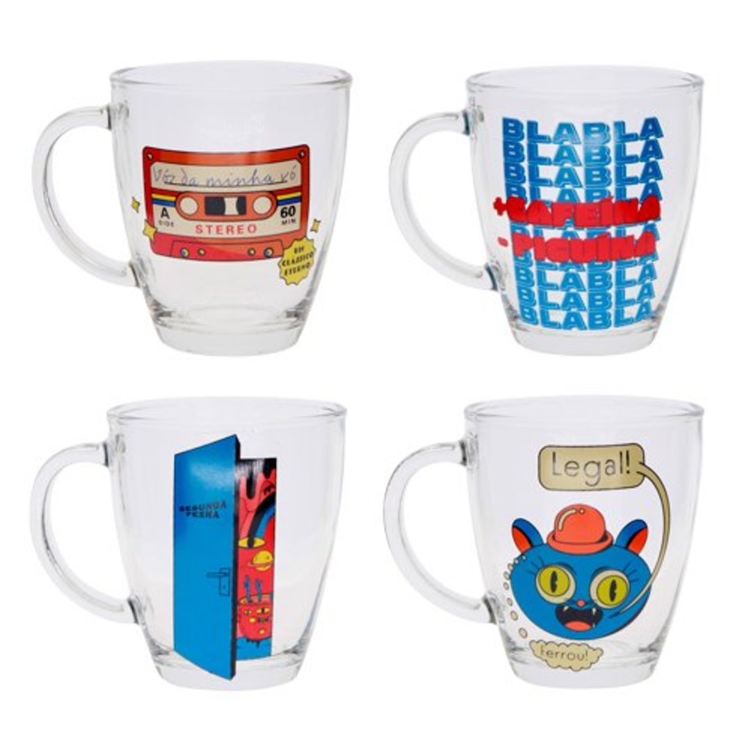 Imagem ilustrativa para Caneca em vidro 330ml A10cm