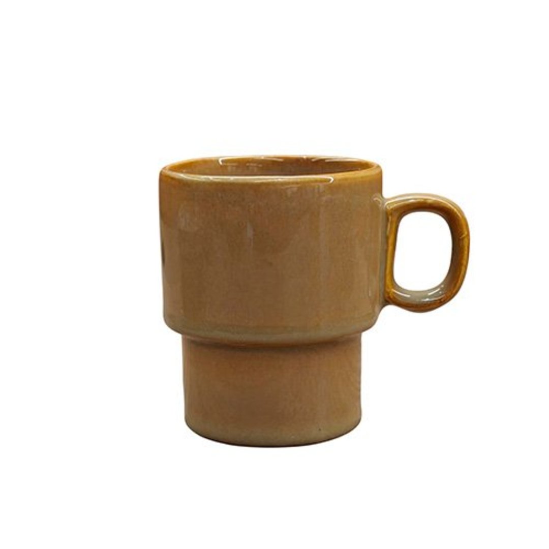 Imagem ilustrativa para Caneca empilhável em cerâmica 300ml amarela