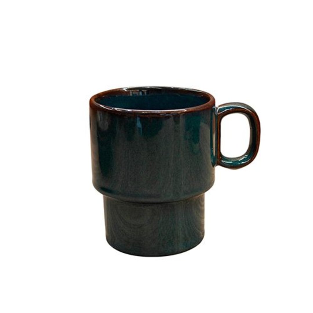 Imagem ilustrativa para Caneca empilhável em cerâmica 300ml verde