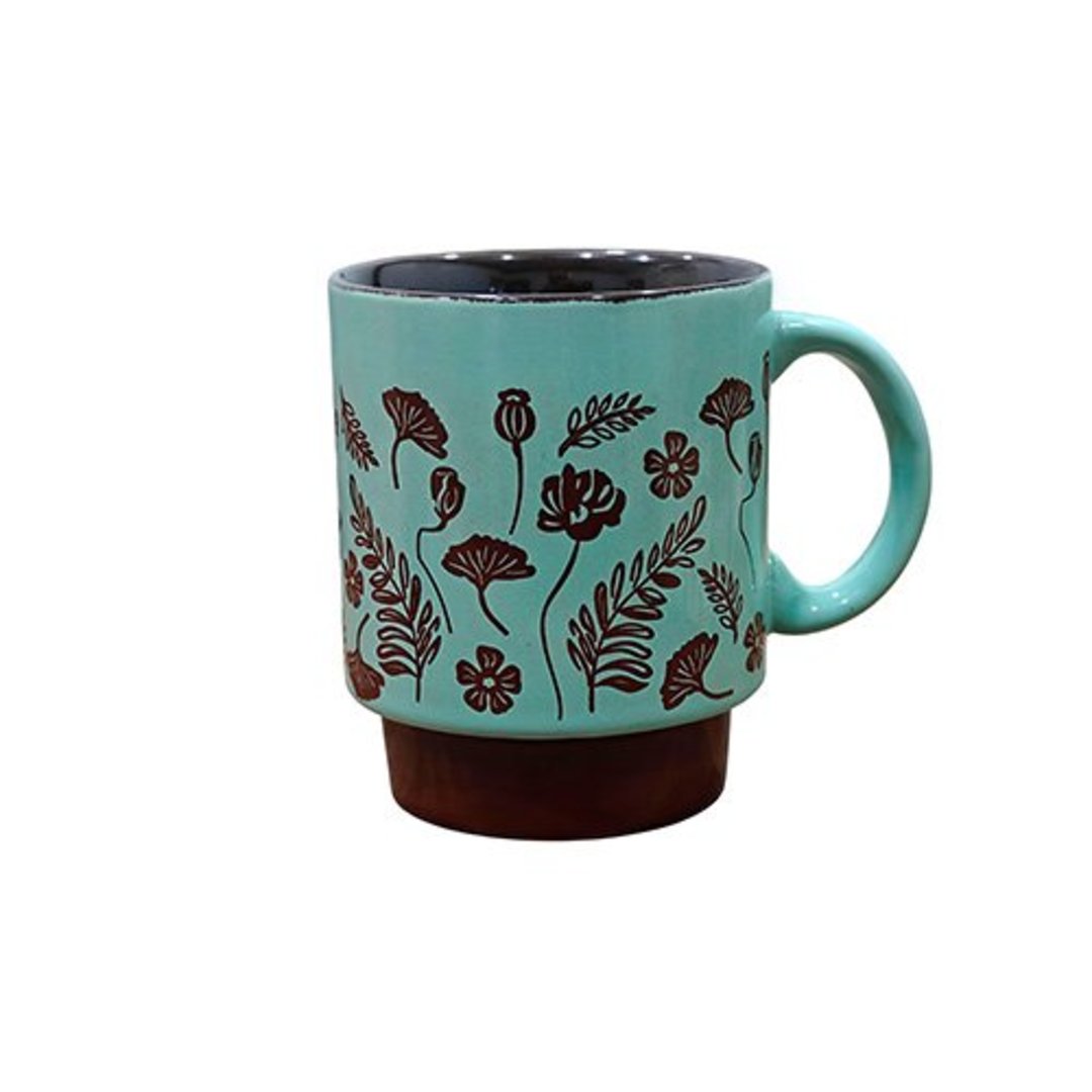 Imagem ilustrativa para Caneca empilhável em cerãmica 300ml verde