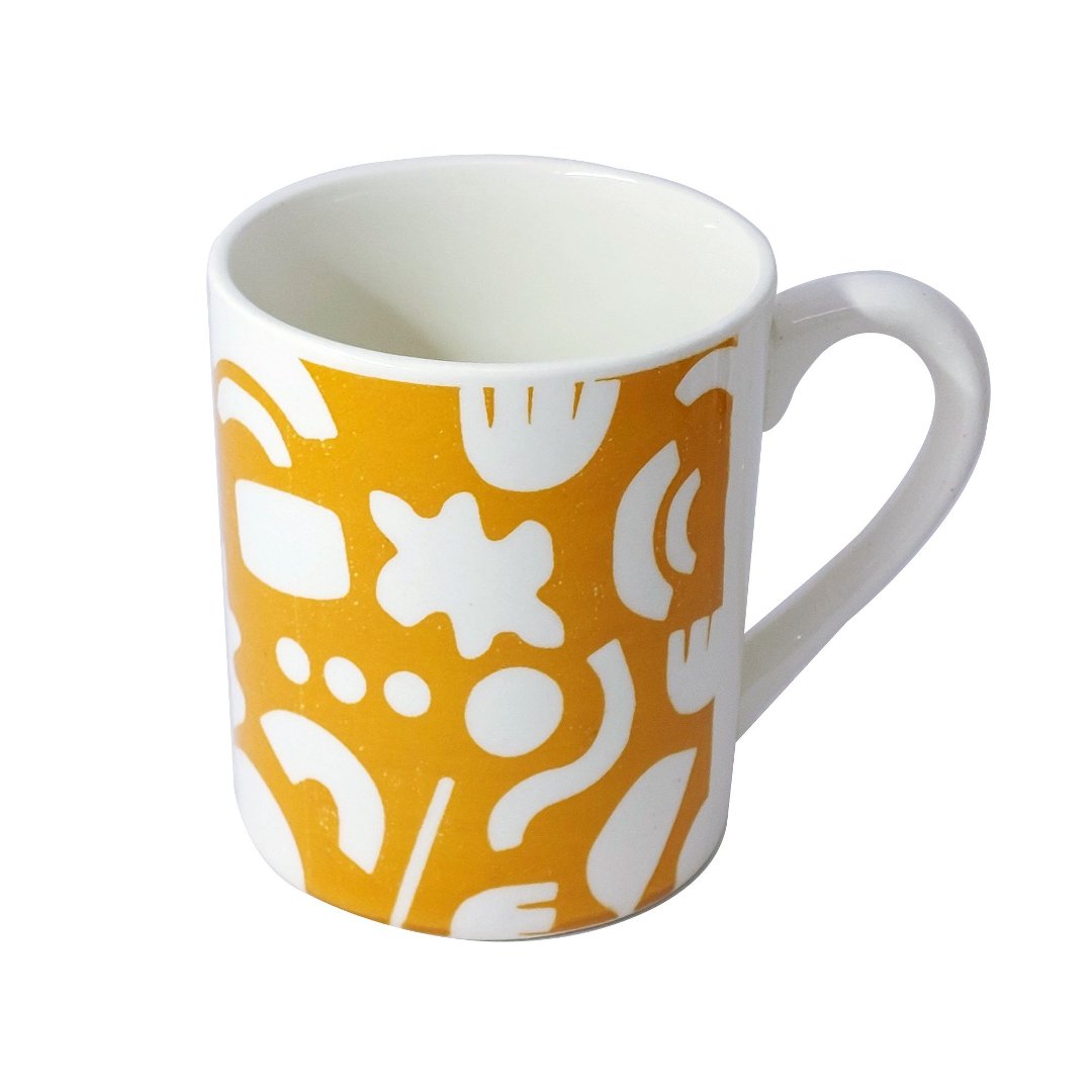 Imagem ilustrativa para Caneca em cerâmica 330ml A9,5cm amarela