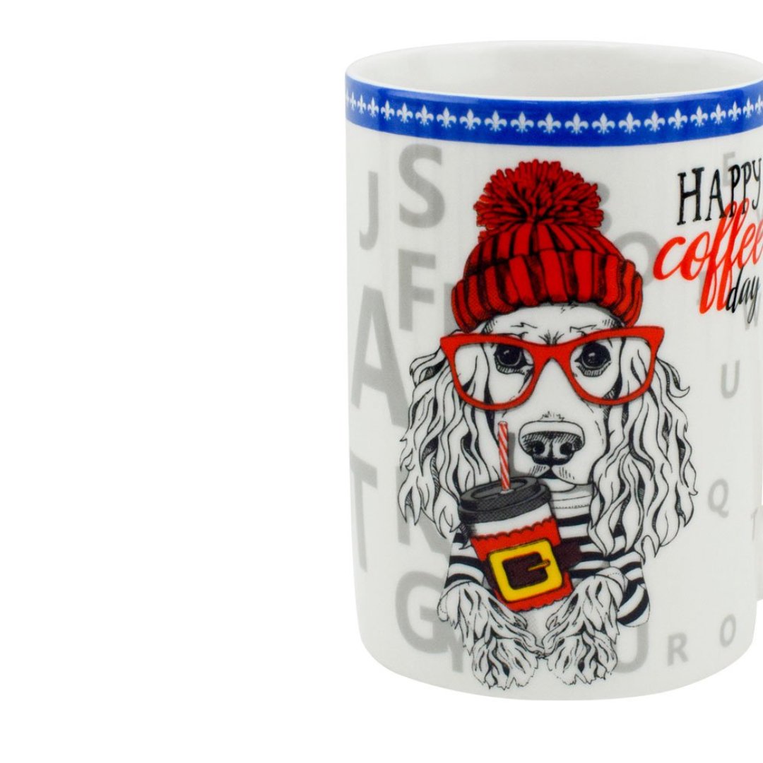 Fotografia para o produto Caneca Pet Guys Cocker Spaniel em new bone china 320ml cor branca