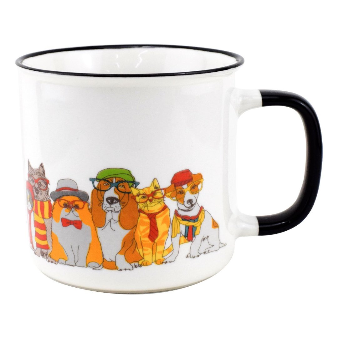 Fotografia para o produto Caneca Pet Guys em New Bone China 320ml cor branca