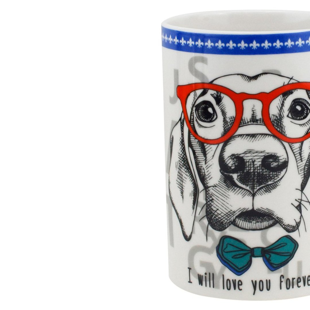 Fotografia para o produto Caneca Pet Guys Golden Retriever em new bone china 320ml cor branca