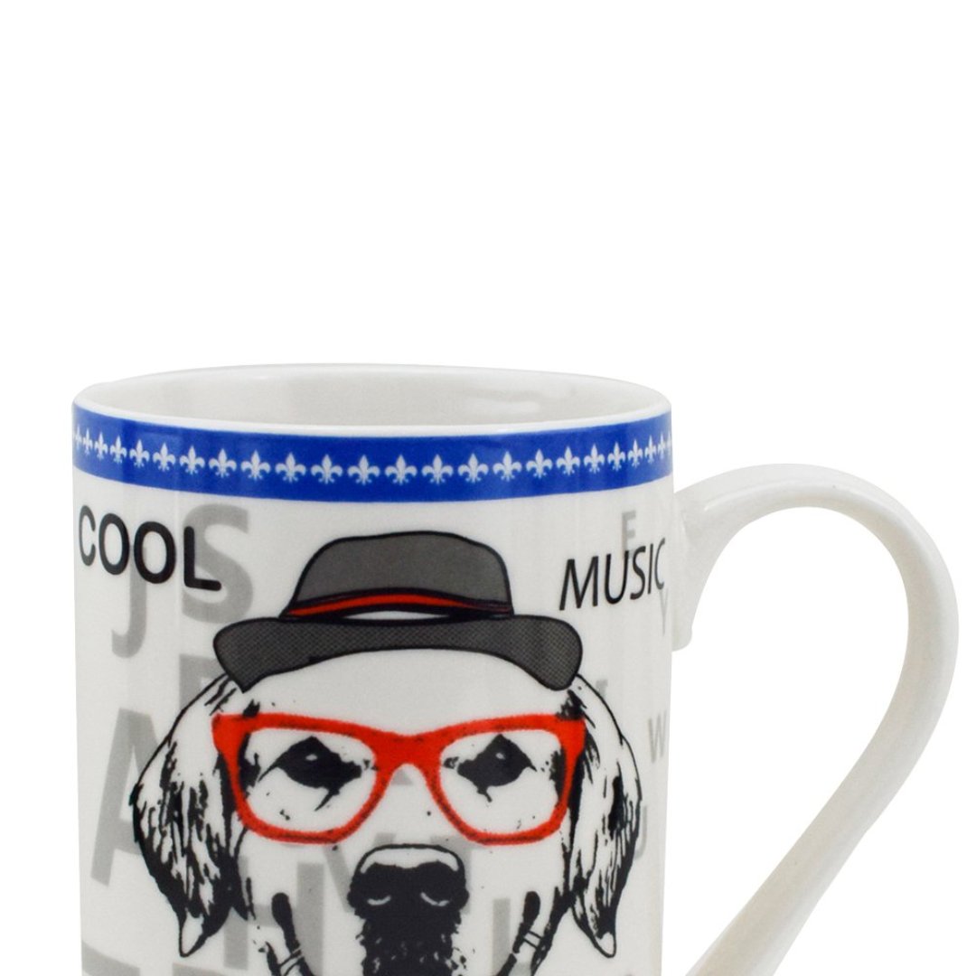 Fotografia para o produto Caneca Pet Guys Labrador em new bone china 320ml cor branca