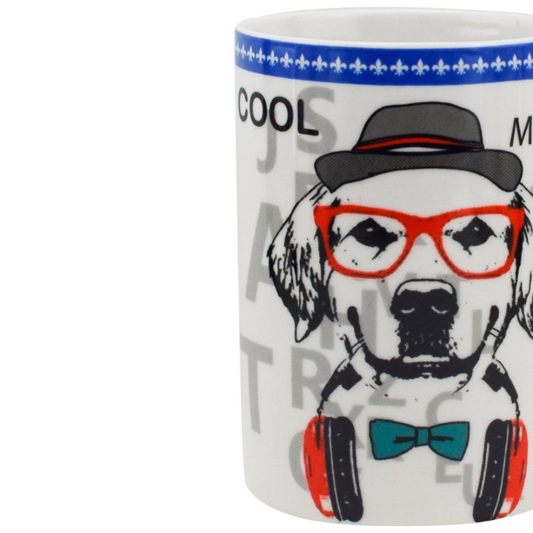 Fotografia para o produto Caneca Pet Guys Labrador em new bone china 320ml cor branca