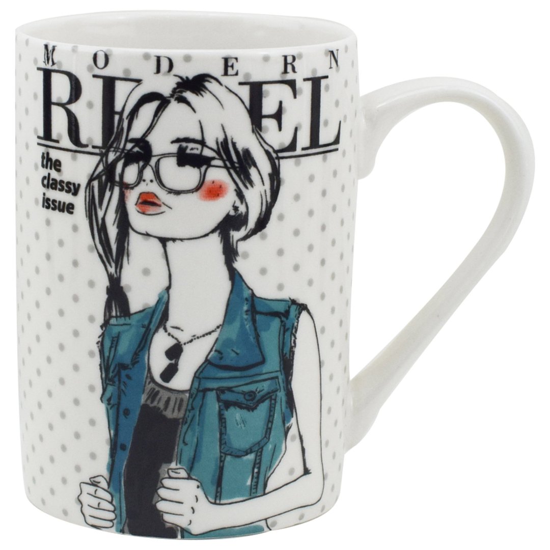 Imagem ilustrativa para Caneca em new bone china 320ml cor branca