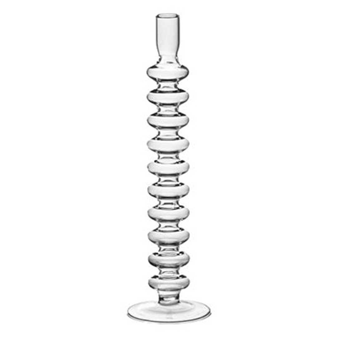 Fotografia para o produto Castiçal em cristal ecológico L8,8xA31cm Fotografia para o produto Castiçal em cristal ecológico L8,8xA31cm