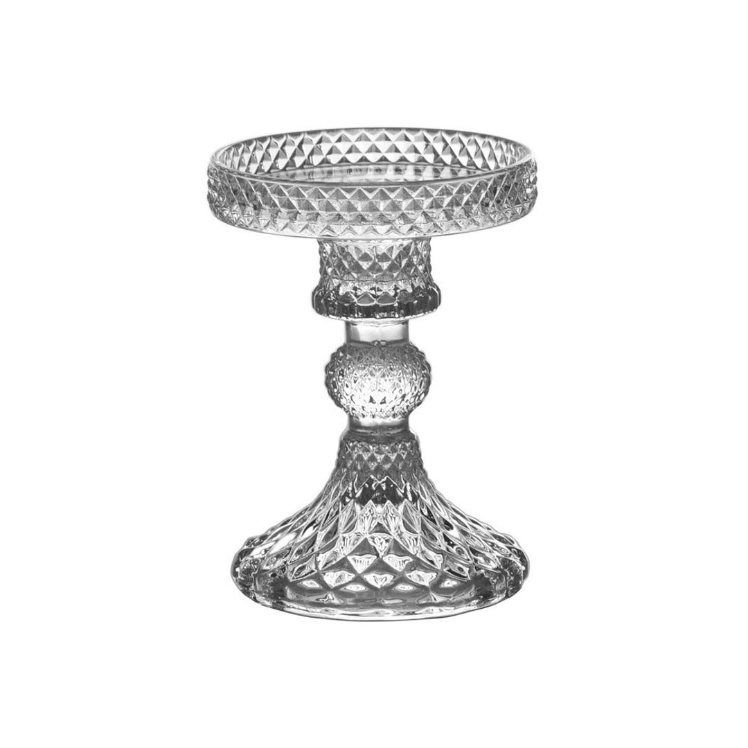 Imagem ilustrativa para Castiçal em cristal ecológico D8,6xA11,8cm